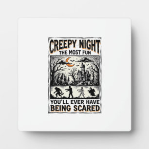 Vintage Halloween Scary Fun Horror Shirt Design_1 Plaque