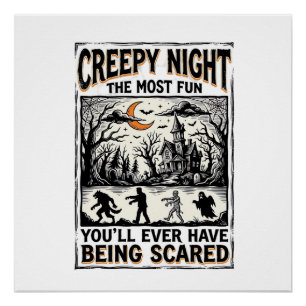 Vintage Halloween Scary Fun Horror Shirt Design_1 Poster
