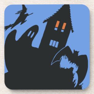 Vintage Halloween, Scary Haunted House and Witch Coaster
