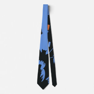 Vintage Halloween, Scary Haunted House and Witch Tie