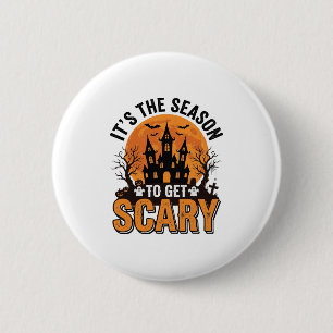 Vintage Halloween Scary Season Haunted Castle Shir 6 Cm Round Badge