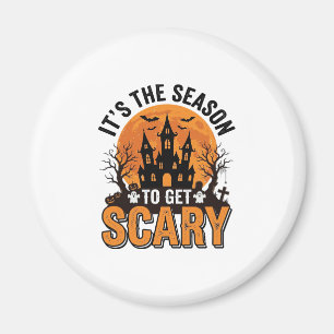 Vintage Halloween Scary Season Haunted Castle Shir Magnet
