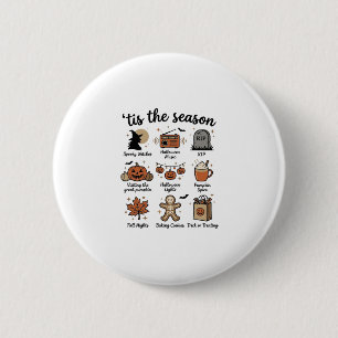 Vintage Halloween Season Checklist Shirt Design_1 6 Cm Round Badge