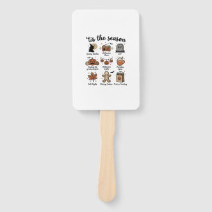 Vintage Halloween Season Checklist Shirt Design_1 Hand Fan