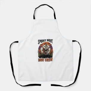 Vintage Halloween Shirt Boo Night Haunted House Ar Apron