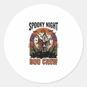 Vintage Halloween Shirt Boo Night Haunted House Ar Classic Round Sticker