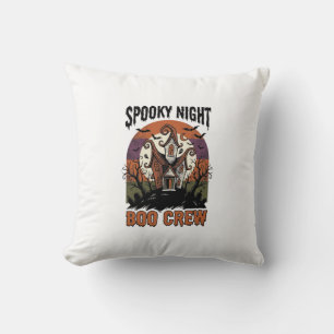Vintage Halloween Shirt Boo Night Haunted House Ar Cushion