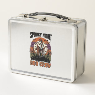 Vintage Halloween Shirt Boo Night Haunted House Ar Metal Lunch Box