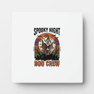 Vintage Halloween Shirt Boo Night Haunted House Ar Plaque