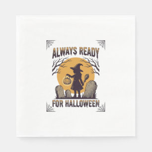 Vintage Halloween Shirt for Spooky Season Fans_1 Napkin
