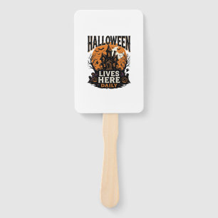 Vintage Halloween Shirt Haunted House Everyday Got Hand Fan