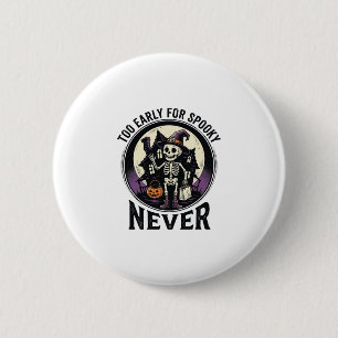 Vintage Halloween Shirt Skeleton Moon Haunted Hous 6 Cm Round Badge