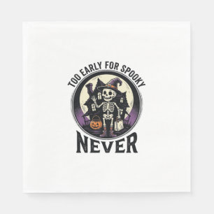 Vintage Halloween Shirt Skeleton Moon Haunted Hous Napkin