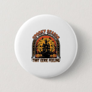 Vintage Halloween Shirt Spooky Season Feeling Desi 6 Cm Round Badge