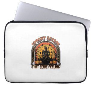 Vintage Halloween Shirt Spooky Season Feeling Desi Laptop Sleeve