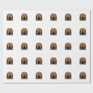 Vintage Halloween Shirt Spooky Season Feeling Desi Wrapping Paper
