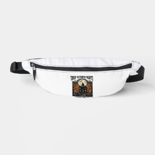 Vintage Halloween Shirt With Haunted October Night Bum Bags