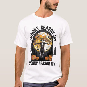 Vintage Halloween Shirt with Scarecrow Moon Art_1