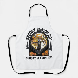 Vintage Halloween Shirt with Scarecrow Moon Art_1 Apron