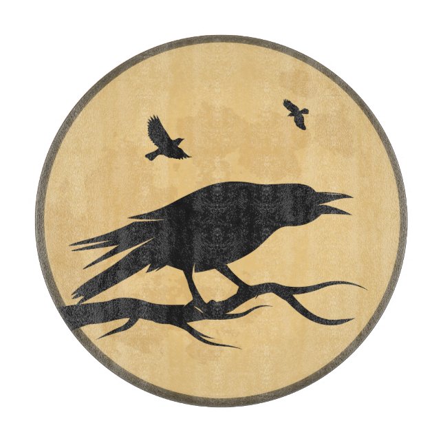 Vintage Halloween Silhouette Design Cutting Board (Front)