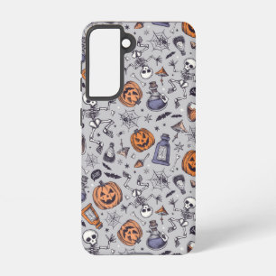 Vintage Halloween Skeleton and Potions Pattern Samsung Galaxy Case