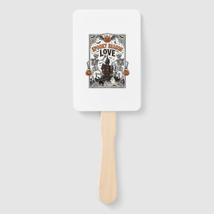 Vintage Halloween Skeleton Spooky Season Love Shir Hand Fan