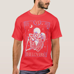 Vintage Halloween Skeleton Tarot d The Lovers Goth T-Shirt
