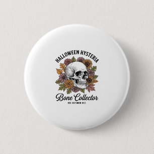 Vintage Halloween Skull Bone Collector Shirt Desig 6 Cm Round Badge