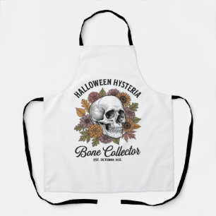 Vintage Halloween Skull Bone Collector Shirt Desig Apron