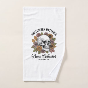 Vintage Halloween Skull Bone Collector Shirt Desig Hand Towel