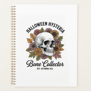 Vintage Halloween Skull Bone Collector Shirt Desig Planner