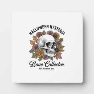 Vintage Halloween Skull Bone Collector Shirt Desig Plaque