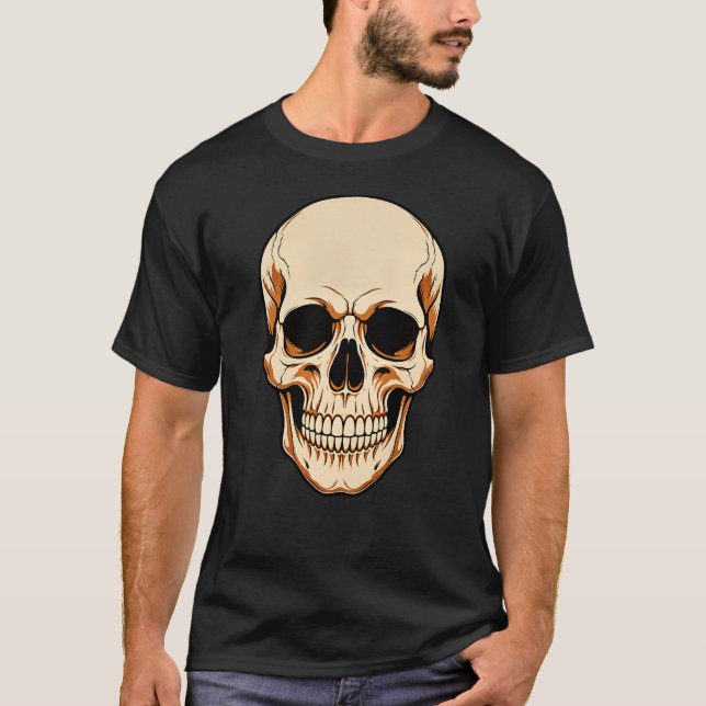 Vintage Halloween Skull Vector Design T-Shirt (Front)