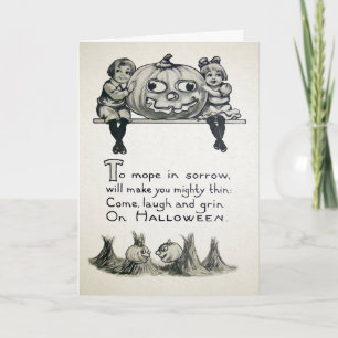 Vintage Halloween Sorrow Card  