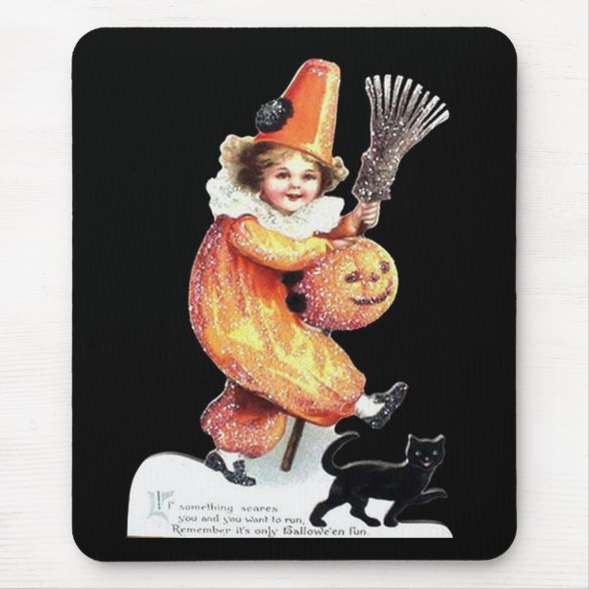 Vintage Halloween Sparkling Costume Party Mouse Mat (Front)
