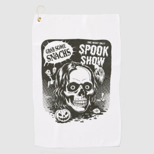 Vintage Halloween Spook Show Golf Towel