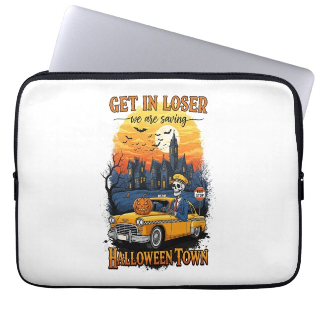 Vintage Halloween Spook Show Laptop Sleeve (Front)