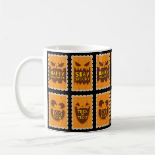 Vintage Halloween Spooky Pumpkin Boo Crew Retro Coffee Mug
