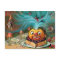 Vintage Halloween spooky pumpkin postcard