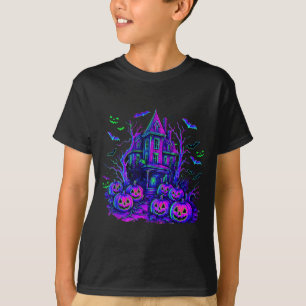 Vintage Halloween Spooky Scene Retro Pumpkin Scary T-Shirt