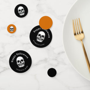 Vintage Halloween Spooky Skull Confetti