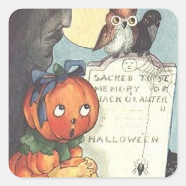 Vintage Halloween sticker (Front)