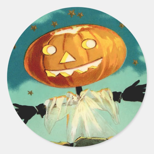 Vintage Halloween Sticker (Front)