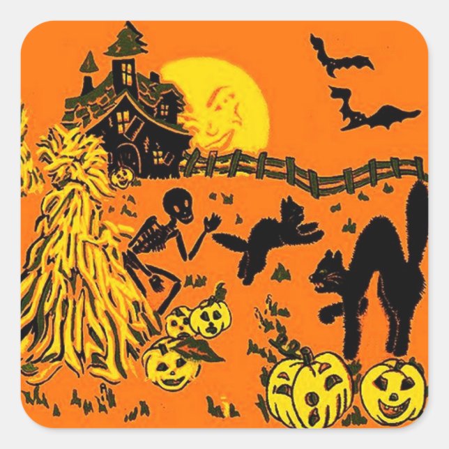 Vintage Halloween Stickers (Front)