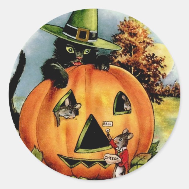 Vintage Halloween Stickers - Trick or Treat (Front)