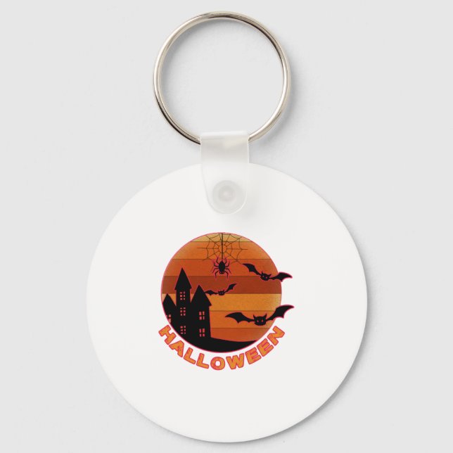 Vintage Halloween T-Shirts Key Ring (Front)