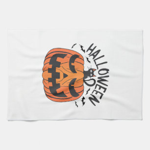 Vintage Halloween Tea Towel