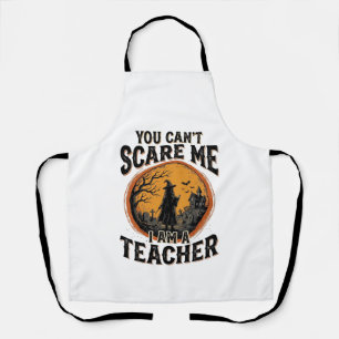 Vintage Halloween Teacher Scary School Shirt Desig Apron