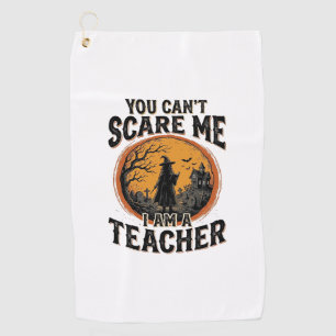 Vintage Halloween Teacher Scary School Shirt Desig Golf Towel
