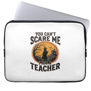 Vintage Halloween Teacher Scary School Shirt Desig Laptop Sleeve